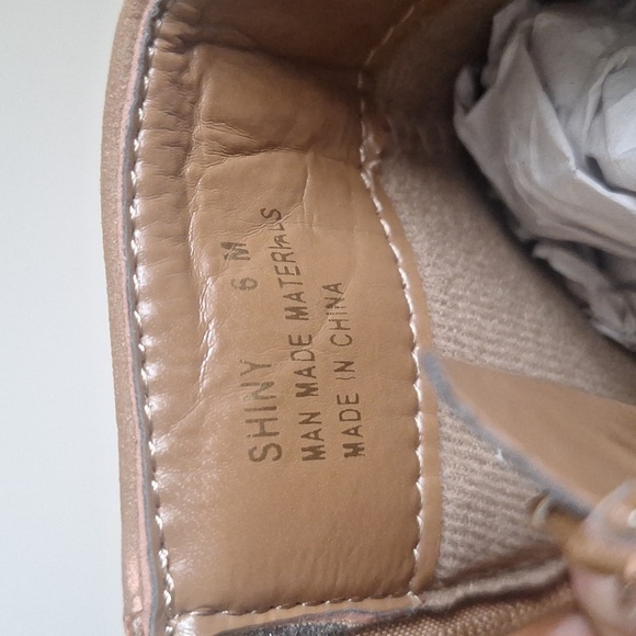 Studded Tan Ankle Boots Size 6M - Picture 5 of 9